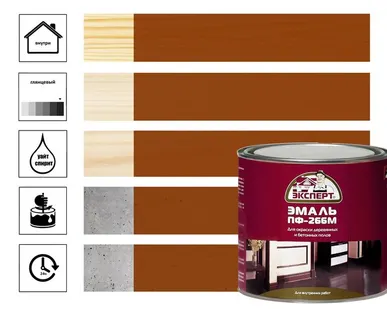 фото Эмаль ПФ-266М Эксперт красно-коричневая (2,7кг)