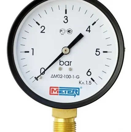 Фото №0 Манометр ДМ02-100-2-G1/2" 6bar 1,5кл. Метер