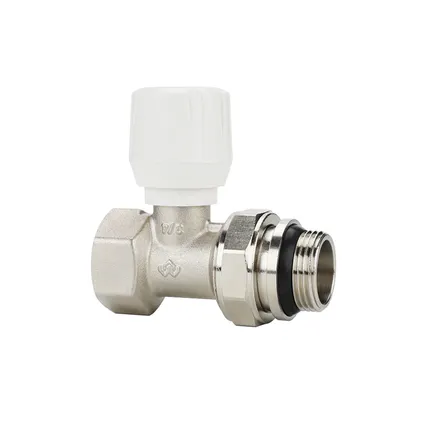 Фото №0 Клапан ручной радиаторный прямой 3/4" н.р.-в.р. Varmega VM10113 с самоуплотняющимся полусгоном