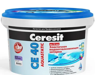 фото Затирка "Ceresit CE 40 Aquastatic" т. коричневая, 2кг