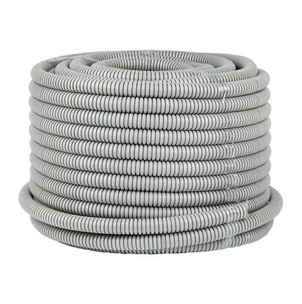 Фото №0 EKF Труба гофр. ПВХ с протяжкой d20 мм (50 м) серая EKF-Plast