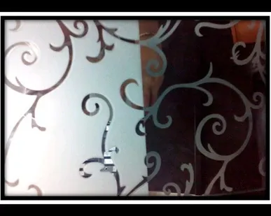 фото Пескоструй по амальгаме зеркала