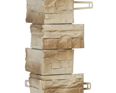 фото Угол фасадной панели «Royal Stone», скалистый камень Оттава