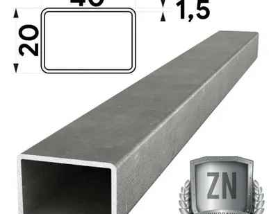 фото Труба профильная 40х20мм оцинкованная стенка 1,5мм длина 6 метров