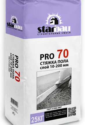 Фото №0 Стяжка пола М200 Starbau PRO 70 25кг