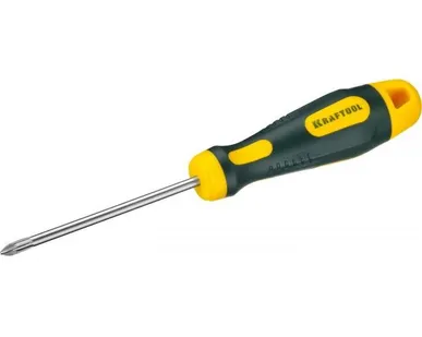 фото Отвертка KRAFTOOL "EXPERT",Cr-Mo-V, двухком. противос. рукоятка, PH N2х100м