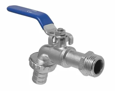 фото Кран шаровый водоразборный со штуцером нержавеющий HGG