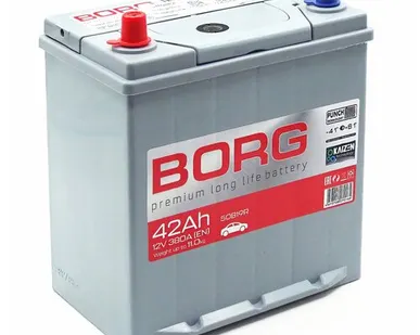 фото Аккумулятор BORG Premium Asia 50B19R 42 Ач п.п.