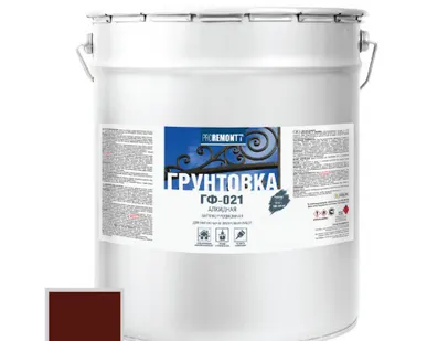 фото Грунт ГФ-021 красно-коричневый PROREMONTT ЛАКРА 18 кг