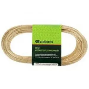 Фото №0 Трос металлополимерный прозрачный ПР-4.0, (4,0мм толщина, моток 20м.п.)