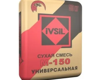 фото Сухая смесь "Ивсил" Универсальная М-150 50 кг(1палет 25/40мешков)