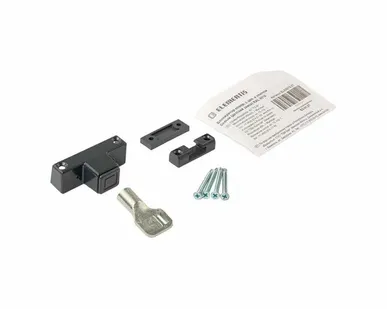 фото Блокиратор поворота ELEMENTIS с цилиндром и ключом антрацит RAL 7016