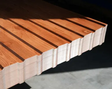 фото Профлист С-10 под дерево / золотой орех / 0.45 мм. - Золотой орех - Глянцевая - с ЛКП - Второй - С-8 - Стандартные - Розница