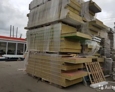 фото Сэндвич панели Минвата 120 мм, 5,98 м