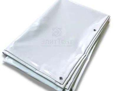 фото Укрывной тент полог из ткани ПВХ Китай 630 г/м2 белый