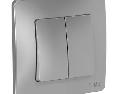 фото Выключатель 2-кл. СП Blanca 10А IP20 (сх. 5) 250В алюм. SE BLNVS010503