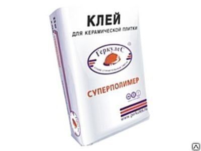 Фото №0 Клей для кафеля Геркулес Суперполимер 25 кг
