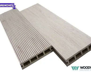 фото Террасная доска из ДПК Woodvex "Expert" цвет: Сакура, 150x25 мм (цена м2)