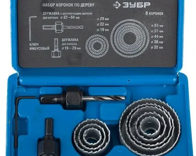 фото Набор Зубр Эксперт Коронки по дереву 19-64 мм 2955-H11_z01