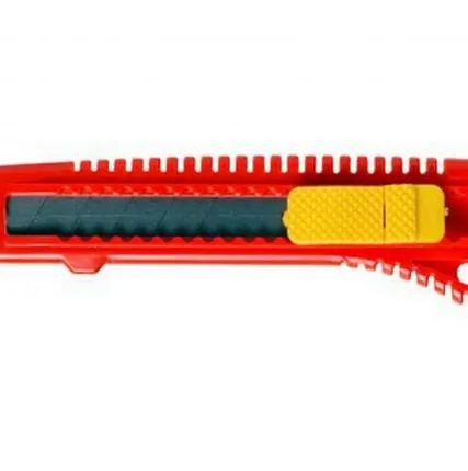 Фото №0 Резак с выдвижным лезвием автоматический фиксатор, углеродистая сталь 60Г, 18мм, толщ. 0,4мм