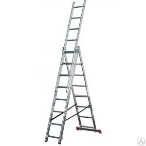 Фото №0 Трехсекционная алюминиевая лестница 3х8 krause corda 010384