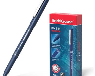 фото Ручка капиллярная линер ЭРИХ КРАУЗЕ 0,6 мм синяя (F-15)