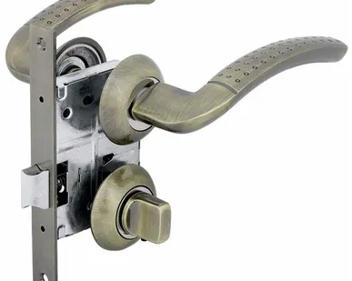 фото Комплект для двери "Фабрика Замков" SET 04-C 170 2H BK AB, цвет старая бронза