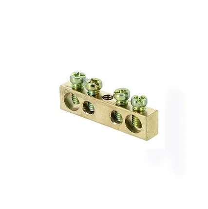 Фото №1 Шина PEN "ноль-земля" 6х9 4 отвер. латунь крепеж по центру PROxima EKF sn0-63-04