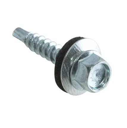 Фото №0 Саморез кровельный с буром 4,8*19 (хром 70шт) Стройбат