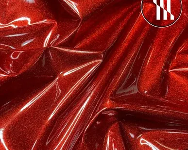 фото Винил, цв. Красный с блестками