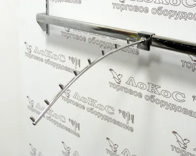 фото Кронштейн на прямоугольную трубу, d=8мм, L=350мм, хром