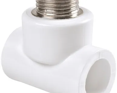 фото Тройник полипропиленовый РВК комбинированный 32 мм х 1/2 НР(ш) х 32 мм (020810)