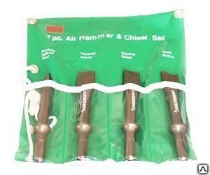 фото Комплект коротких зубил для пневматического молотка (JAH-6833H), 4 предмета