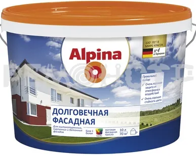 фото Краска вд фасад  9,4л долговечная База 3 Alpina прозрачн мат (1/40) П