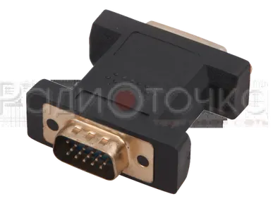 фото Переходник VGA штекер - DVI-I гнездо, пластик, gold, Rexant
