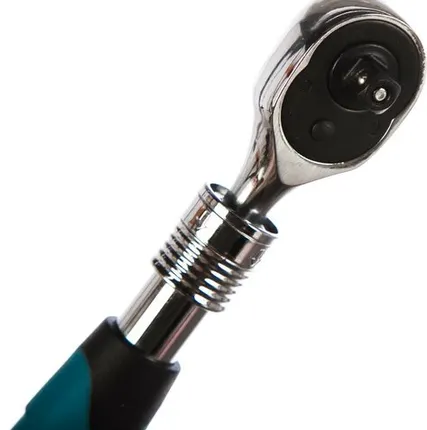 Фото №0 Ключ телескопический трещоточный Gross 1/4", 150-200 мм, CrV, хромир., 2-х комп. рукоятка 14074