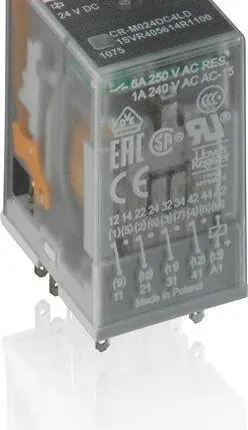 Фото №0 Реле CR-M230AC4L 230B AC 4ПК (6A) ABB 1SVR405613R3100