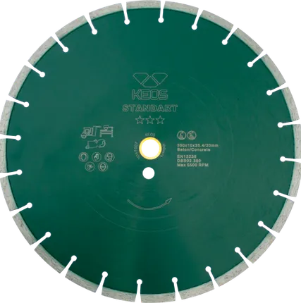 Фото №0 Диск алмазный KEOS Standart сегментный (бетон) 350мм/25.4/20 (DBS02.350)