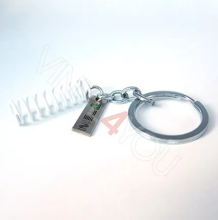 Фото №0 Брелок пружина белая