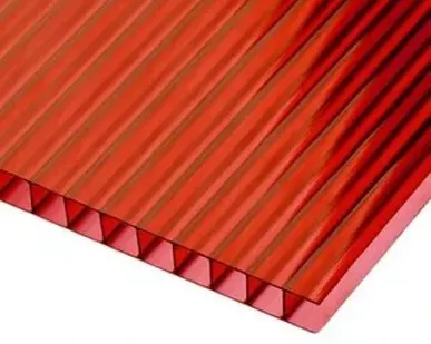 фото Сотовый поликарбонат "SOTALUX" Красный 4 мм