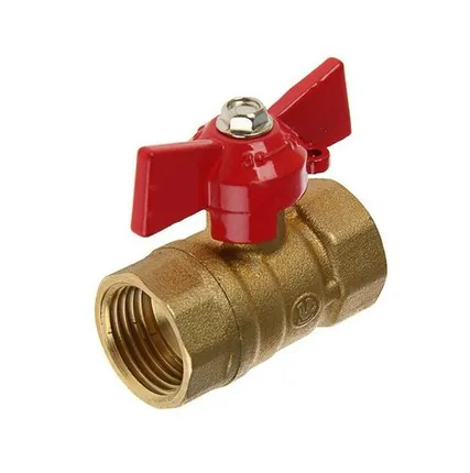 Фото №0 Кран шаровой 3/4 дюйма, рукоятка бабочка, резьба внутренняя