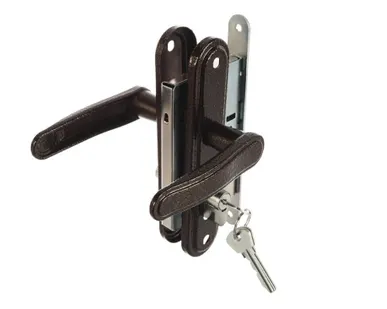 фото Замок врезной ЗВ4-3.03 с ручкой, с защелкой, цвет медь ЗЕНИТ