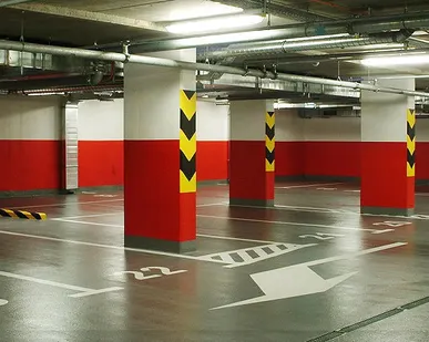 фото Вертикальная разметка колонн