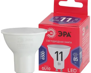 фото Лампа светодиодная ECO LED MR16-11W-865-GU10 R (диод софит 11Вт холодн. GU10) (10/100/4800) Эра Б0045346