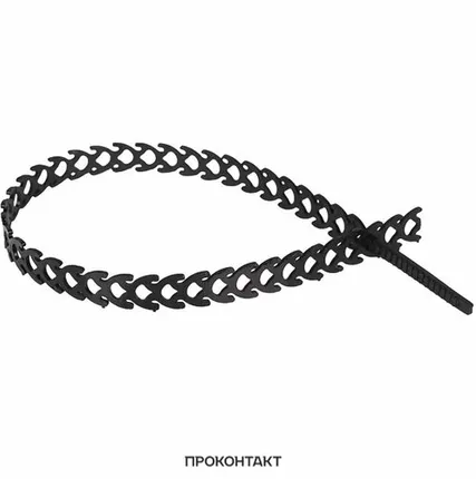 Фото №0 Хомут-стяжка полимерная многоразовая REXANT 300х10 мм, черная, упаковка 20 шт.