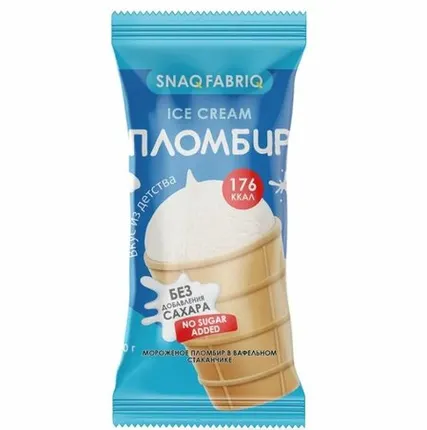 Фото №0 Snaq Fabriq Мороженое в вафельном стаканчике, 80 гр.