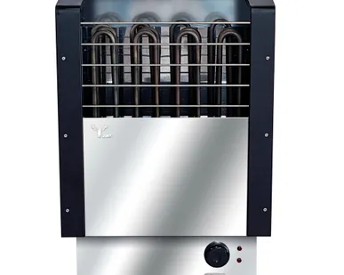 фото Электрокаменка УМТ Fiva ЭКМ 6 кВт (380/220 В, встроенный пульт, нержавеющая сталь)