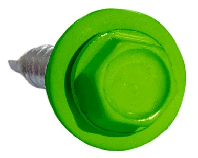 фото Саморез 4,8х50 HARDWEX оцинкованный RAL 6018 Желто-зеленый под насадку для крепления кровельного листа к деревянным конструкциям 00000017033