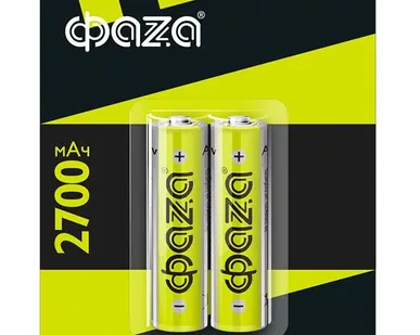 фото Аккумулятор AA 2700мА.ч Ni-MH BL-2 (уп.2шт) ФАZА 5003002