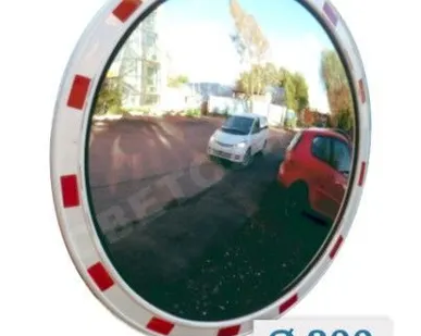 фото Зеркало дорожное круглое со световозвращающей окантовкой, диаметр 800 мм